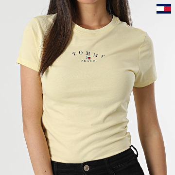 Tommy Jeans - Camiseta de mujer Essential Logo 8140 Amarillo