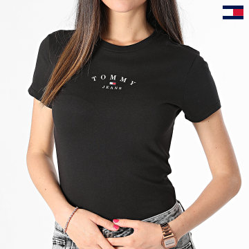 Tommy Jeans - Camiseta Essential Logo 8140 Negro, Mujer