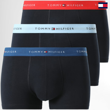 Tommy Hilfiger - Lot De 3 Boxers 2763 Bleu Marine Rouge Bleu Clair Bleu Roi
