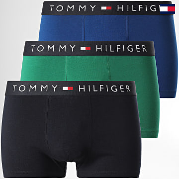 Tommy Hilfiger - Juego De 3 Boxers Tronco 3180 Azul Marino Verde Oscuro