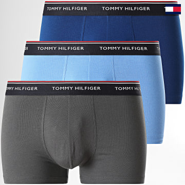 Tommy Hilfiger - Set di 3 boxer 3842 blu chiaro grigio navy