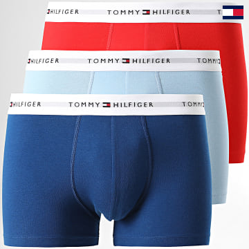Tommy Hilfiger - Set di 3 boxer 2761 Blu chiaro Blu reale Rosso