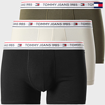 Tommy Jeans - Set di 3 boxer 3160 Nero Beige Verde Khaki