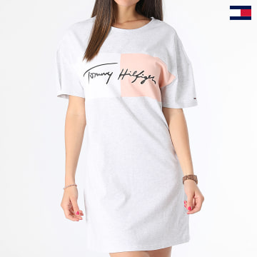 Tommy Jeans - Robe Tee Shirt Oversize Femme 4969 Gris Chiné
