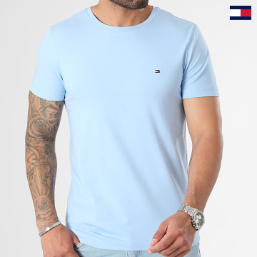 Tommy Hilfiger - Slim Stretch Tee Shirt 0800 Azul claro