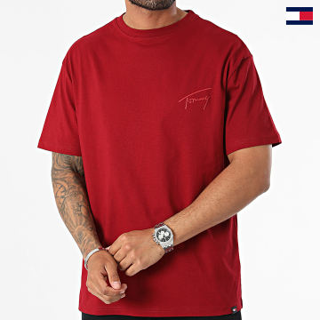 Tommy Jeans - Tee Shirt Regular Signature 7994 Bordeaux