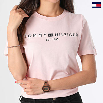 Tommy Hilfiger - Tee Shirt Femme Corp Logo 0276 Rose