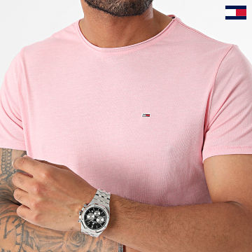 Tommy Jeans - Tee Shirt Slim Jaspe 9586 Rose Chiné