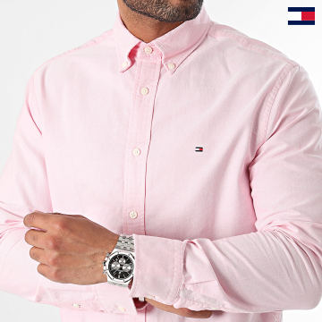 Tommy Hilfiger - Chemise Manches Longues Solid Heritage Oxford 5774 Rose Chiné
