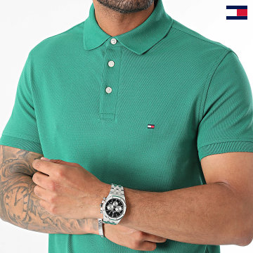 Tommy Hilfiger - Polo Manches Courtes Slim 1985 7771 Vert