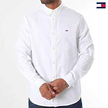 Tommy Jeans - Chemise Manches Longues Entry Oxford 9134 Blanc