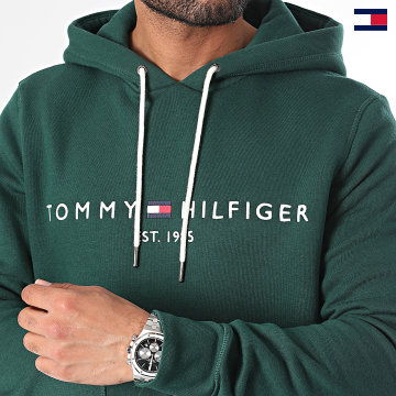 Tommy Hilfiger - Sweat Capuche Tommy Logo 1599 Vert Foncé