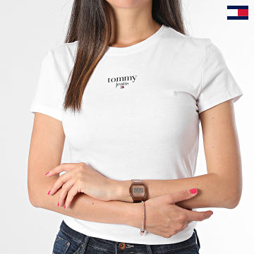 Tommy Jeans - Tee Shirt Femme Slim Essential Logo 8397 Blanc