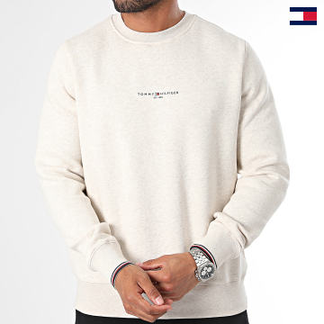 Tommy Hilfiger - Crewneck Sweat Tommy Logo Tipped 3639 Beige Chiné