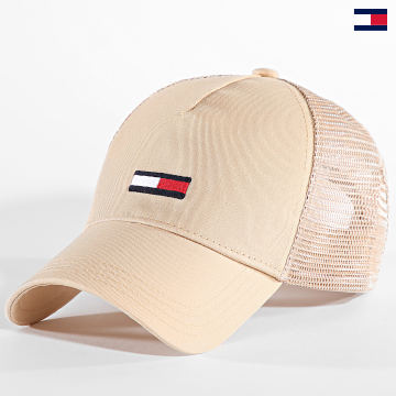 Tommy Jeans - Casquette Trucker Elongated Flag 2425 Beige