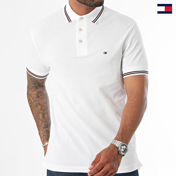 Tommy Hilfiger - Polo Manches Courtes Slim Fit Tipped 7346 Blanc