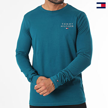 Tommy Hilfiger - Tee Shirt Manches Longues Logo 2984 Bleu Canard