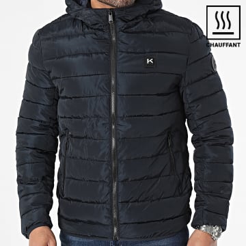Kymaxx - Piumino blu navy con cappuccio