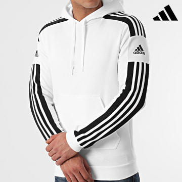 Adidas Sportswear - Felpa con cappuccio a 3 strisce bianca
