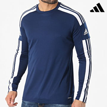 Adidas Sportswear - Squad 21 GN5790 Maglietta a maniche lunghe con strisce, color navy