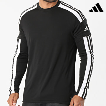 Adidas Sportswear - Squad 21 Maglietta sportiva a maniche lunghe con strisce GN5792 Nero