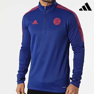 Adidas Performance - Camiseta de manga larga a rayas FC Bayern HA2542 azul real