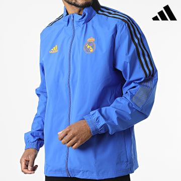 Adidas Sportswear - Giacca con zip e cappuccio Real Madrid HA2563 Royal Blue