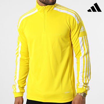 Adidas Sportswear - Sweat Col Zippé A Bandes GP6474 Jaune