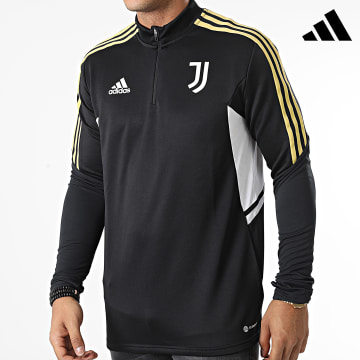Adidas Sportswear - Sweat Col Zippé A Bandes Juventus HA2641 Noir
