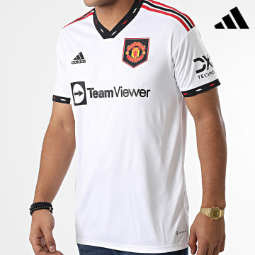 Adidas Sportswear - Maillot De Foot Col V Manchester United H13880 Blanc