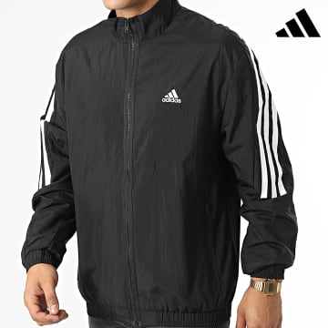 Adidas Sportswear - Veste Zippée A Bandes HJ9944 Noir