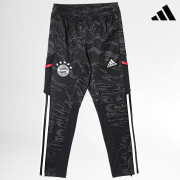 Adidas Performance - FC Bayern Pantalón de chándal con banda para niños HF1398 Negro