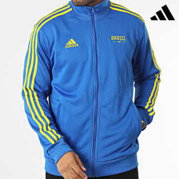 Adidas Sportswear - Veste Zippée A Bandes Brasil HN0914 Bleu