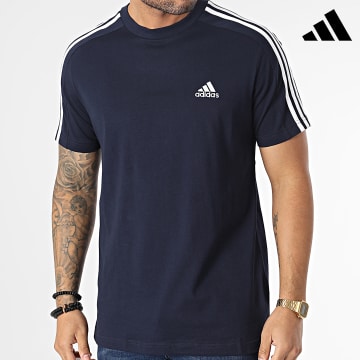 Adidas Performance - Camiseta de rayas azul marino IC9335