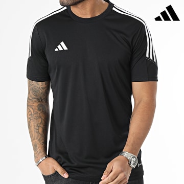 Adidas Performance - Tiro 23 Camiseta a rayas HS9531 Negro