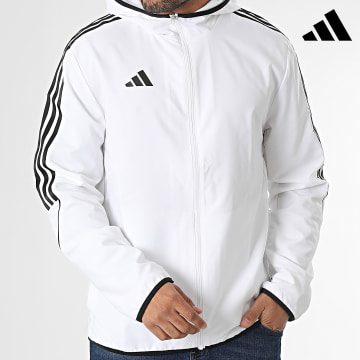Adidas Sportswear - Tiro 23 HZ9068 Giacca con zip e cappuccio bianca con strisce