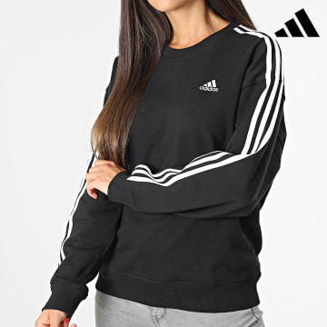 Adidas Sportswear - Sweat Crewneck A Bandes Femme 3S IC8766 Noir