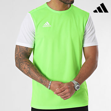 Adidas Sportswear - Tee Shirt Col Rond DP3240 Vert Fluo Blanc