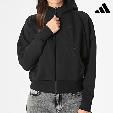 Adidas Sportswear - Sweat Zippé Capuche Femme IN5128 Noir