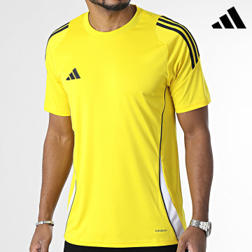Adidas Performance - Camiseta a rayas Tiro24 IS1015 Amarillo