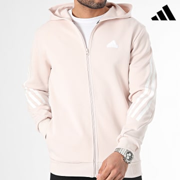 Adidas Sportswear - IR9207 Giacca con zip e cappuccio rosa chiaro
