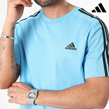 Adidas Sportswear - Maglietta a righe IS1338 Blu Nero