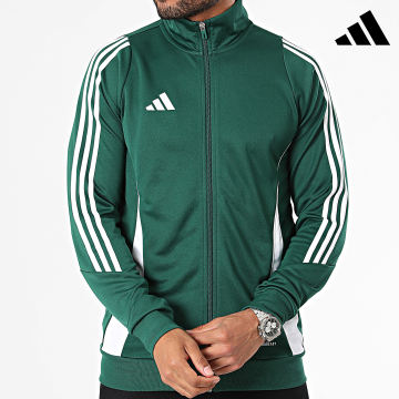 Adidas Sportswear - Tiro 24 IR7500 Giacca con zip a righe verdi