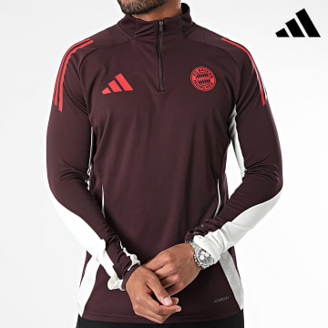 Adidas Sportswear - Maglia a righe a maniche lunghe del Bayern Monaco IS9941 Bordeaux