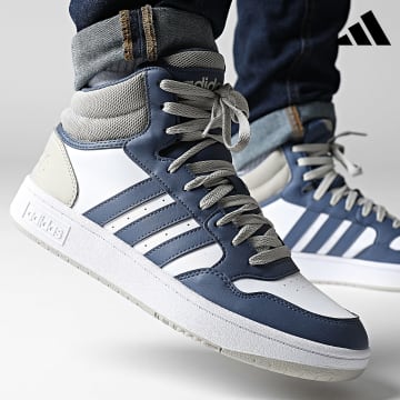 Adidas Sportswear - Baskets Montantes Hoops 3.0 Mid IH0158 Footwear White Pretty Blue Putty Grey