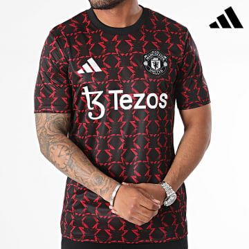 Adidas Performance - Camiseta de fútbol del Manchester United IT1996 Negro Rojo