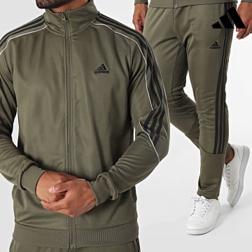 Adidas Sportswear - Ensemble De Survetement A Bandes 3 Stripes IY6668 Vert Kaki