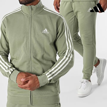 Adidas Sportswear - Ensemble De Survetement A Bandes 3 Stripes JD9859 Vert Kaki