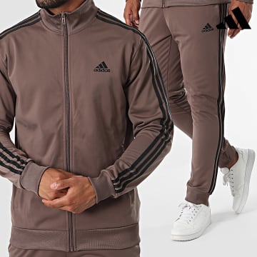 Adidas Sportswear - Ensemble De Survetement A Bandes JD9862 Marron