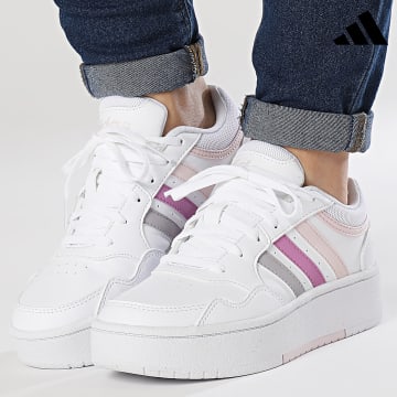 Adidas Sportswear - Baskets Femme Hoops 3.0 Bold W IH0182 Footwear White Preloved Purple Almost Pink